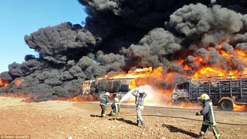 Ρωσικά μαχητικά Su-34 κτύπησαν νέο τουρκικό κομβόι – Πολλοί Τούρκοι νεκροί – Ρωσικά μεταφορικά αεροσκάφη ανεφοδιάζουν τους Κούρδους (vid)