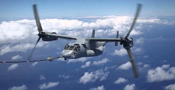 Εναέριος ανεφοδιασμός του V-22 Osprey [βίντεο]