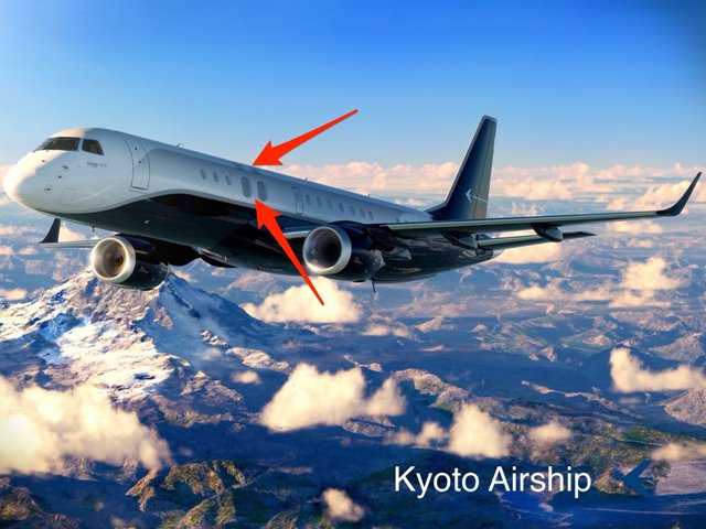 Kyoto Airship: Το project που θα εξοπλίσει τα αεροπλάνα της Embraer με μεγάλα κάθετα παράθυρα και φεγγίτες [φωτό]