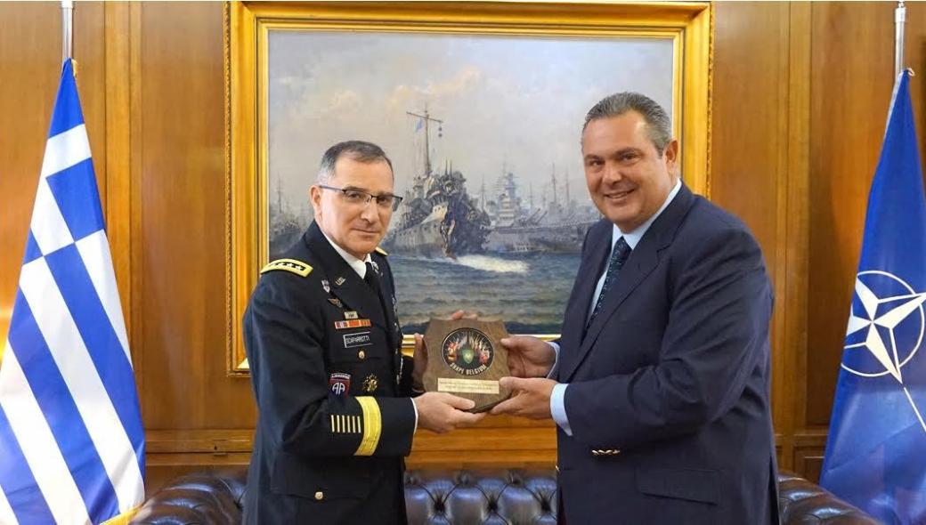 Καμμένος – SACEUR Scaparrotti: Αναγκαία η περαιτέρω παρουσία του ΝΑΤΟ στο Αιγαίο