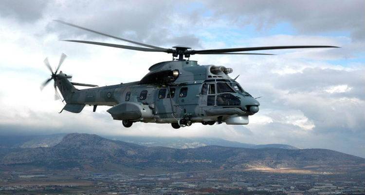 Eλικόπτερο Super Puma της ΠA μετέφερε 63χρονο τραυματία στο αεροδρόμιο της Χίου