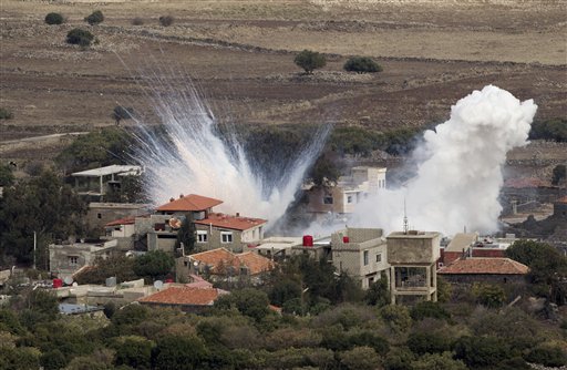 Πλήγματα του συριακού πυροβολικού εναντίον ισλαμιστών ανταρτών – Εικόνα από ρωσικό drone