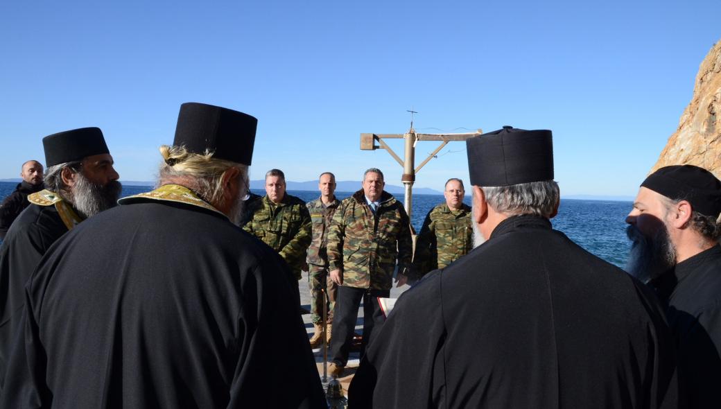 Ο υπουργός Εθνικής Άμυνας Π.Καμμένος στο Άγιο Όρος