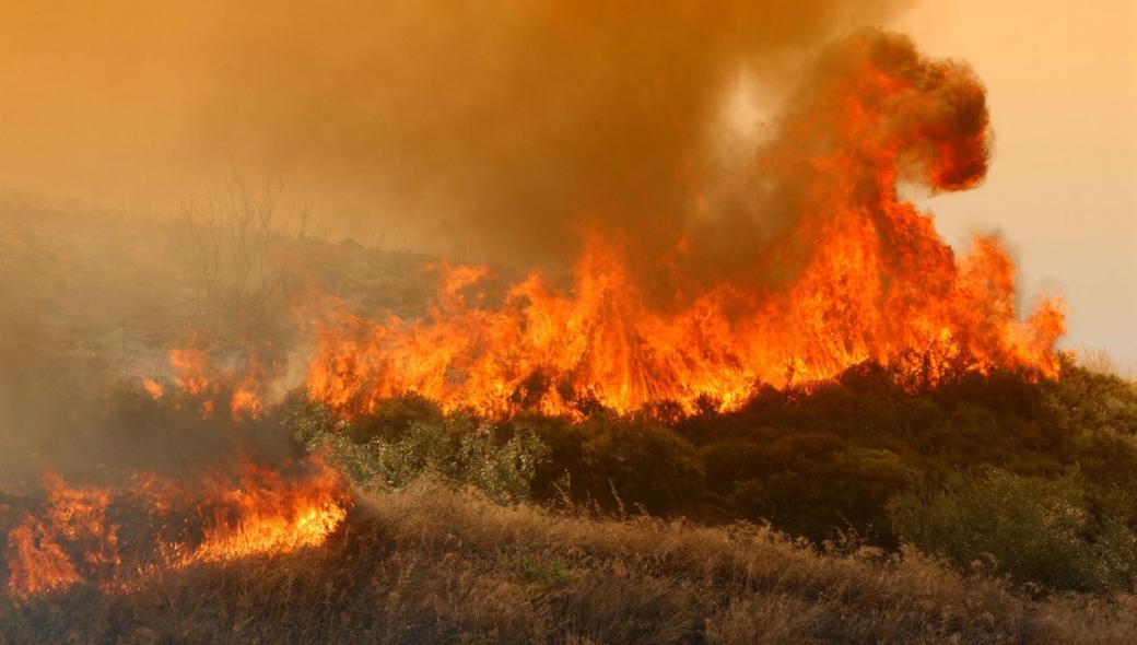 Φωτιά σε αγροτοδασική έκταση στην Κάρυστο – Καίγεται χαμηλή βλάστηση