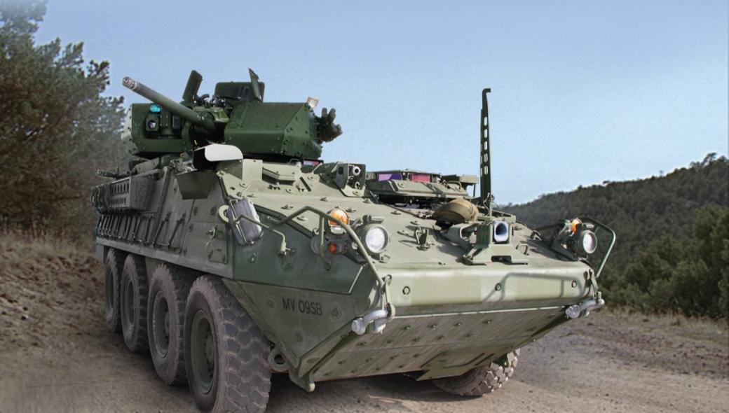 Τροχοφόρο ΤΟΜΑ Stryker: Βολές με το πυροβόλο των 30 χλστ.