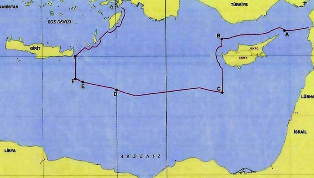 H Τουρκία κοινοποιεί τα νέα της θαλάσσια σύνορα στον ΟΗΕ – Αναλυτικός χάρτης από το Anadolu (φώτο)