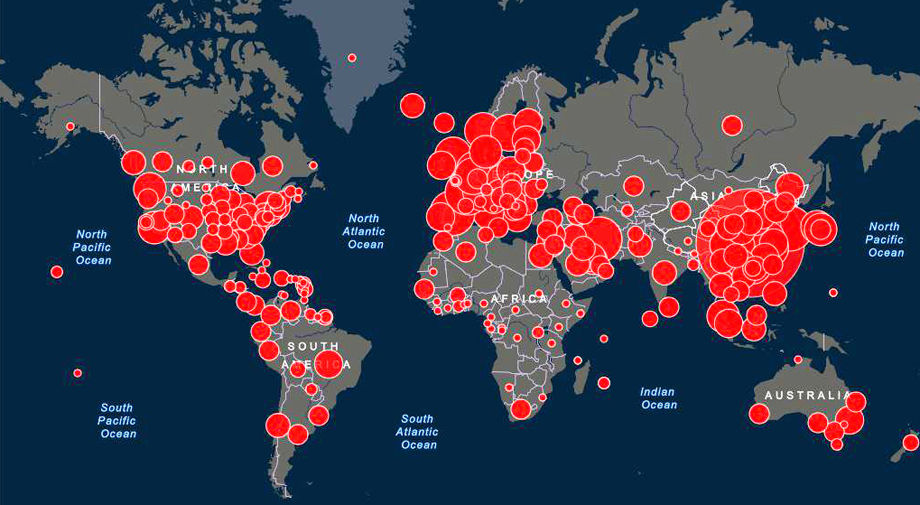 Εξαπλώνεται διαρκώς ο φονικός κορωνοϊός: Δείτε χάρτη