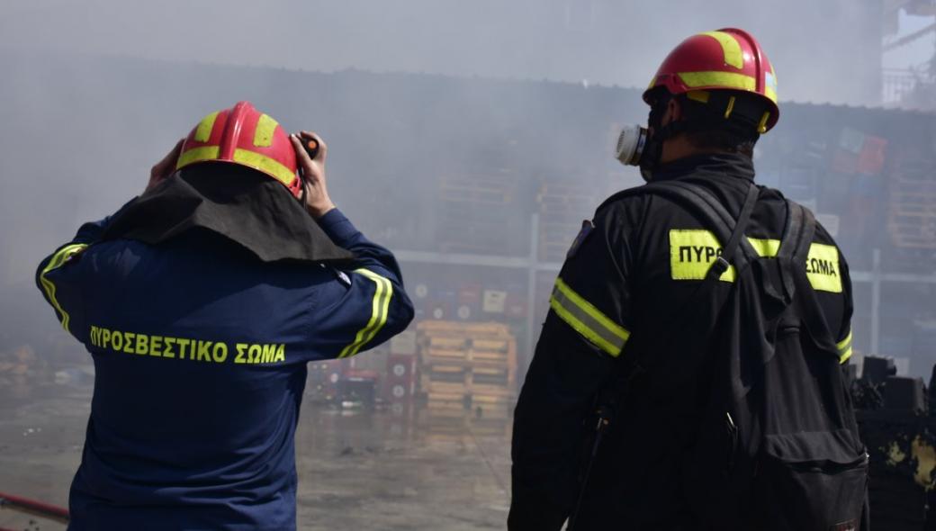 Εύβοια: Μεγάλη φωτιά σε μονάδα ανακύκλωσης (βίντεο)