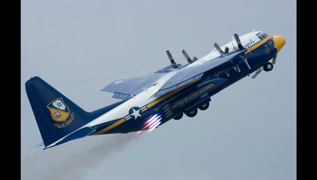 C-130 των Blue Angels  γίνεται… αεριωθούμενο: Δείτε τις εντυπωσιακές απογειώσεις