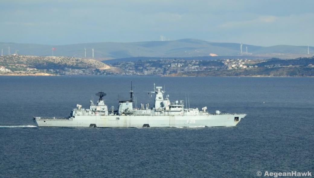 Η φρεγάτα F215 FGS Brandenburg αναπτύσσεται στο Αιγαίο για δεύτερη φορά