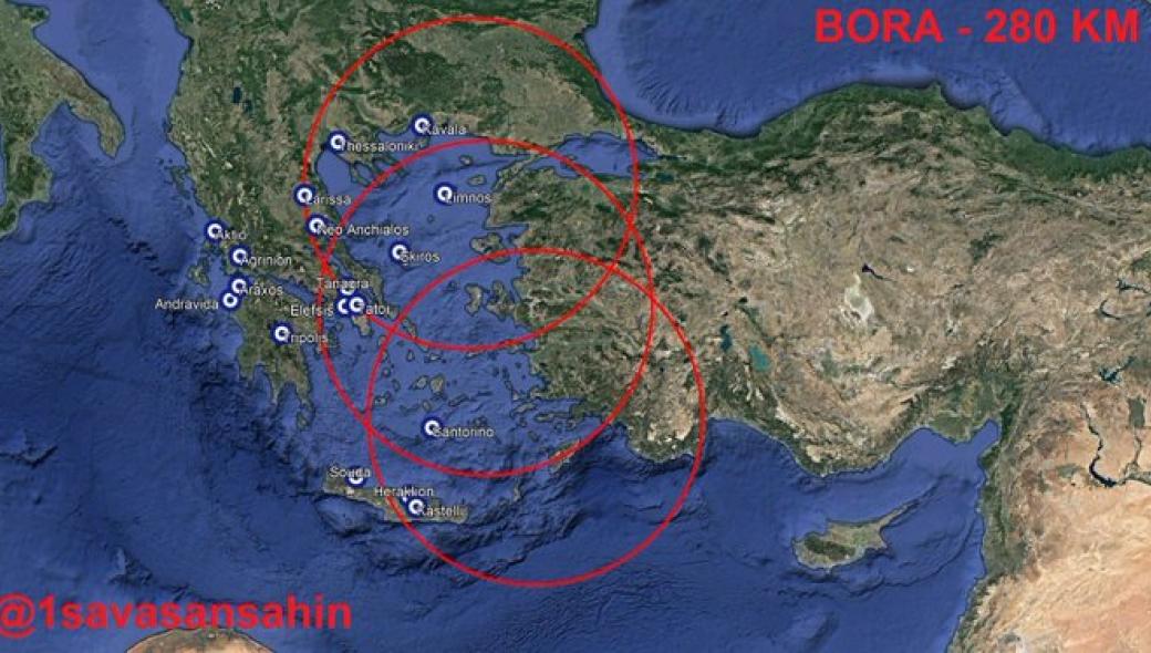 Τούρκοι: Η 114ΠΜ στην Τανάγρα απέχει από τις τουρκικές ακτές 230 χλμ.